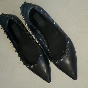 Valentino Rockstud Ballet Flats (black)